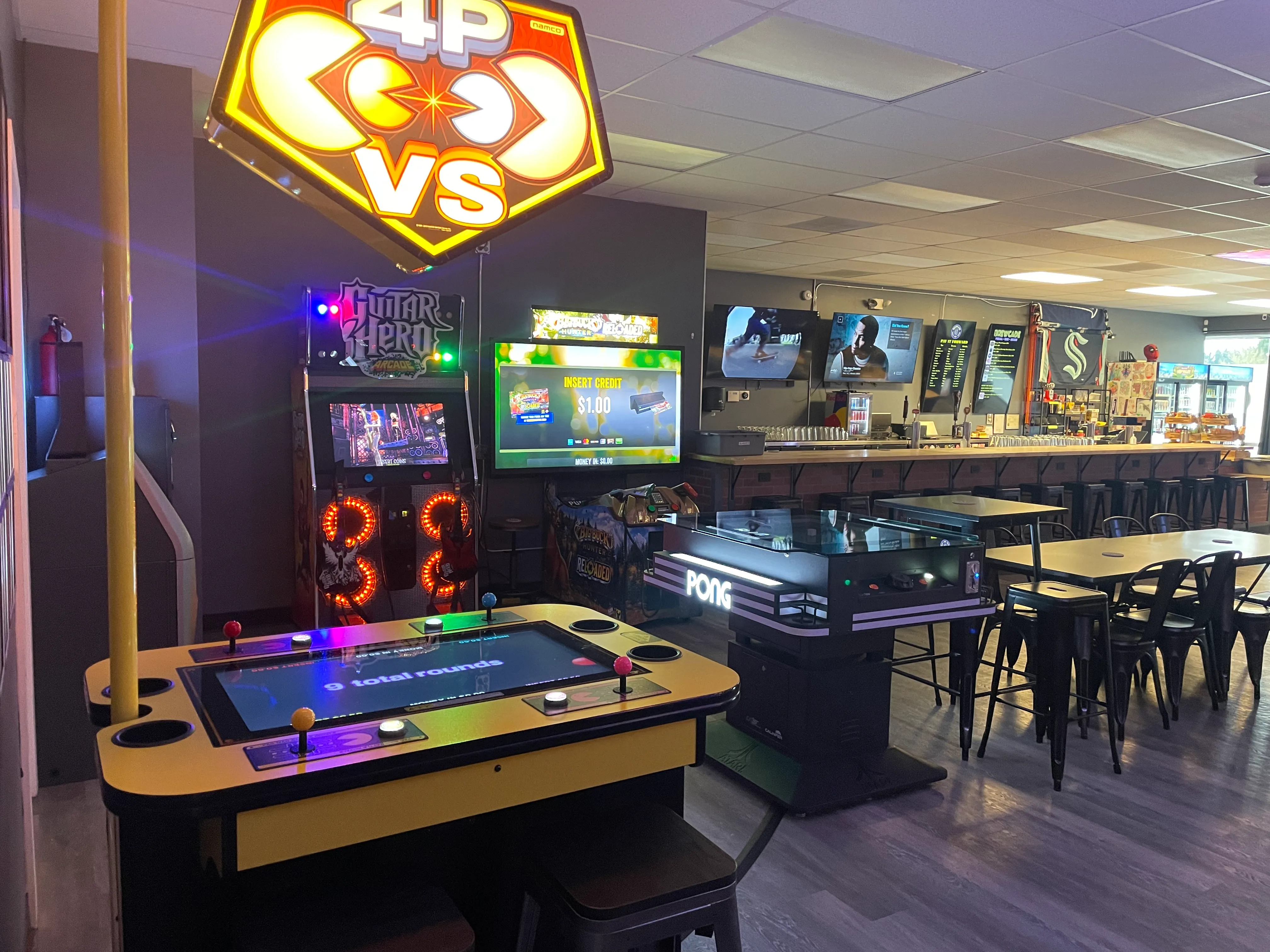 Arcade cabinets at The Brewcade